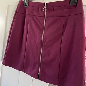 Zip up mini skirt
